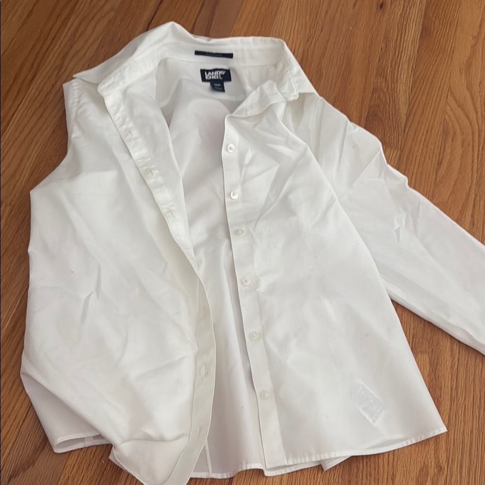 White women's Shirt by LandsEnd